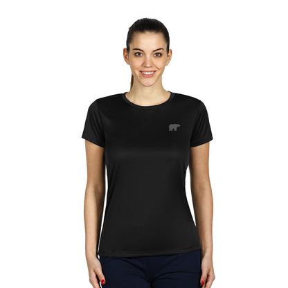 Merino Wool - Silk Soft - Short Sleeve Shirt - Black (Women's)