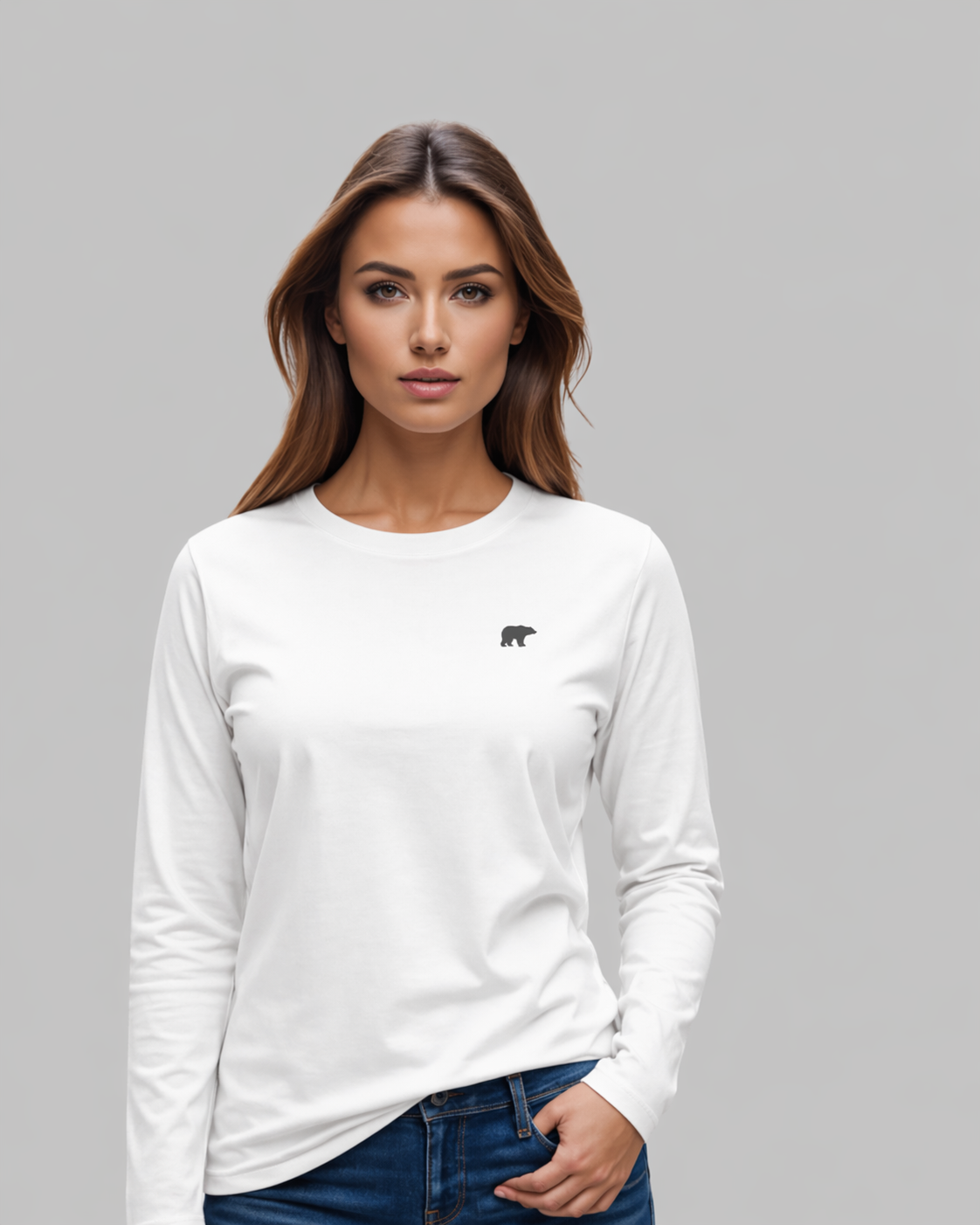 Long Sleeve Merino Wool - Silk Soft - White (Women's)