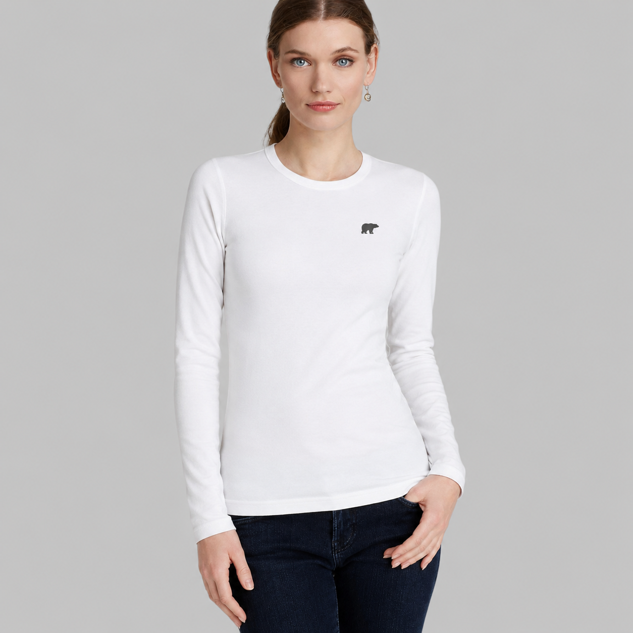 Long Sleeve Merino Wool - Silk Soft - White (Women's)