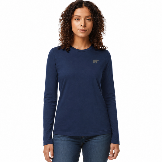 Long Sleeve Merino Wool - Silk Soft -  Blue (Women's)