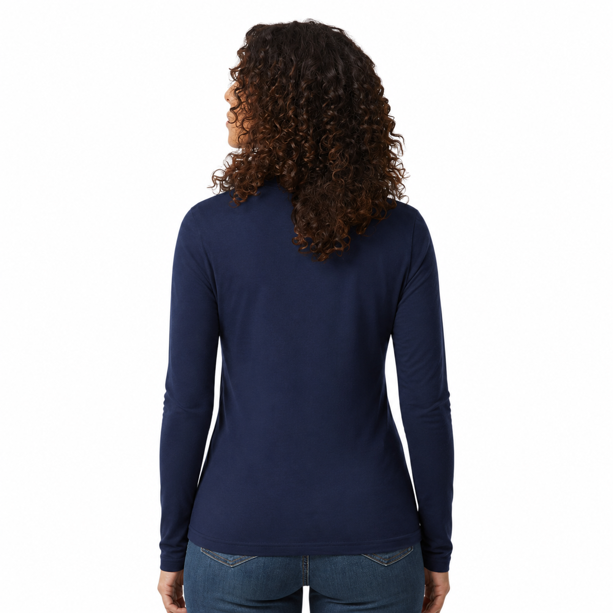 Long Sleeve Merino Wool - Silk Soft -  Blue (Women's)