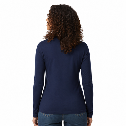 Long Sleeve Merino Wool - Silk Soft -  Blue (Women's)