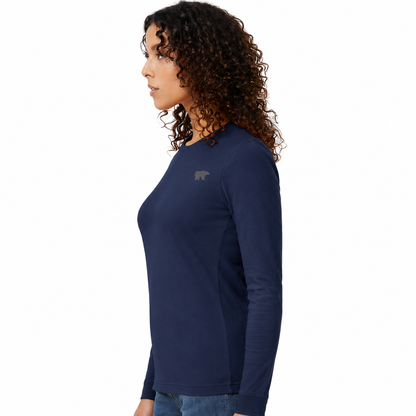 Long Sleeve Merino Wool - Silk Soft -  Blue (Women's)