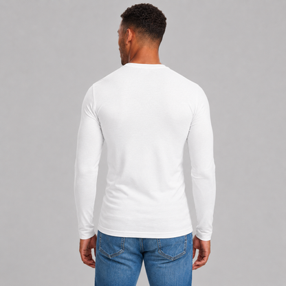 Long Sleeve Merino Wool - Silk Soft - White (Men's)