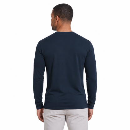 Long Sleeve Merino Wool - Silk Soft - Blue (Men's)