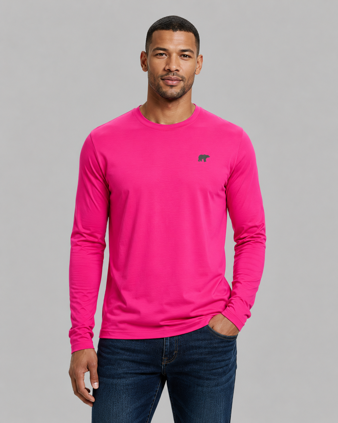 Merino Wool - Silk Soft - Fuchsia (Men’s Long Sleeve)