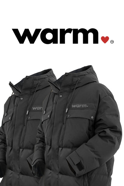 Warm Coat: Donate 2 Premium Long Down Puffer Winter Coats